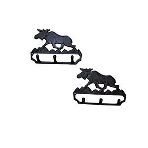 Moose Cast Iron Hook Wall Decoration Western Southwest Brown Rugged
